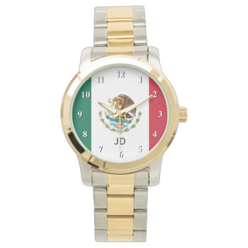 Mexican flag wrist watch for men and women