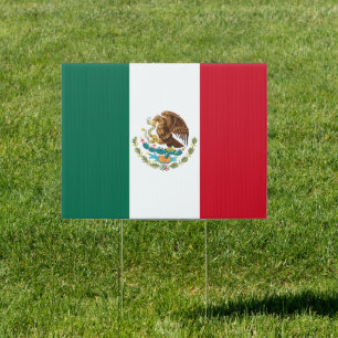 Mexican Flag Yard Sign & Mexico outdoor sings