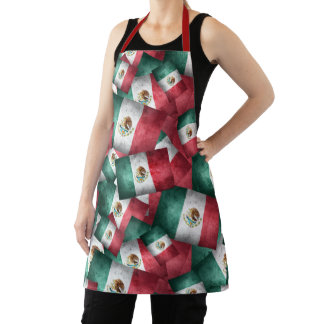 Mexican Flags Pattern Apron