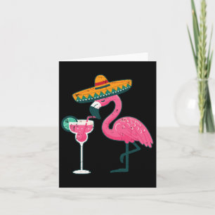 Mexican Flamingo Sombrero Cinco De Mayo Fiesta Wom Card