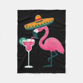 Mexican Flamingo Sombrero Cinco De Mayo Fiesta Wom Fleece Blanket