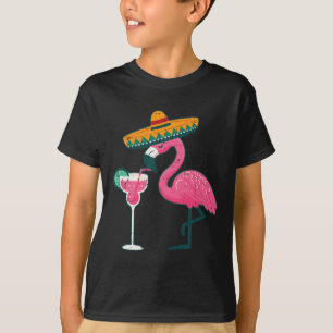 Mexican Flamingo Sombrero Cinco De Mayo Fiesta Wom T-Shirt