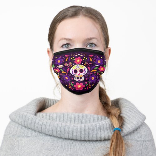 Mexican floral pattern Cino de Mayo fiesta Adult Cloth Face Mask