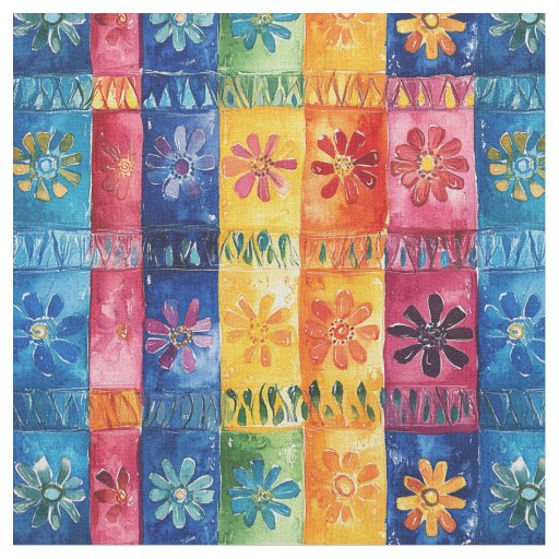 Mexican Floral Pattern-Seamless Papel Picado Fabric