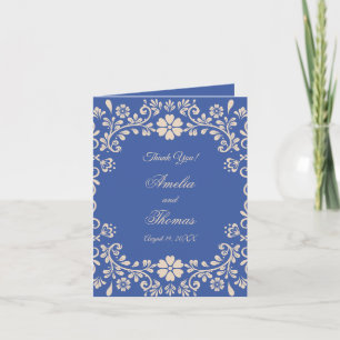 Mexican Floral Vintage Wedding Thank You Card