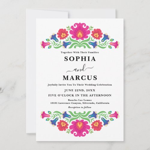 Mexican Floral Wedding Invitation