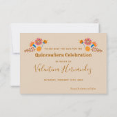 Mexican Floral Western Typography Save The Date (Back)