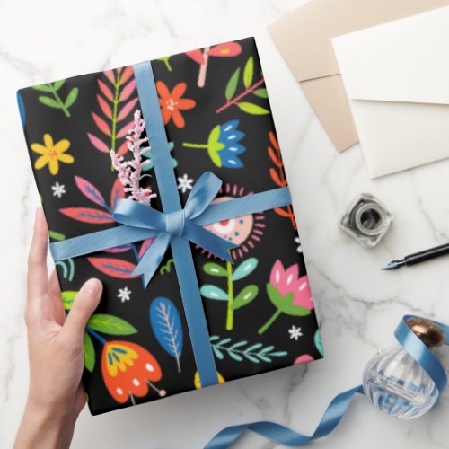 Mexican Floral Wrapping Paper