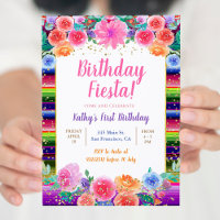 Mexican Flower Floral Fiesta Birthday Party 