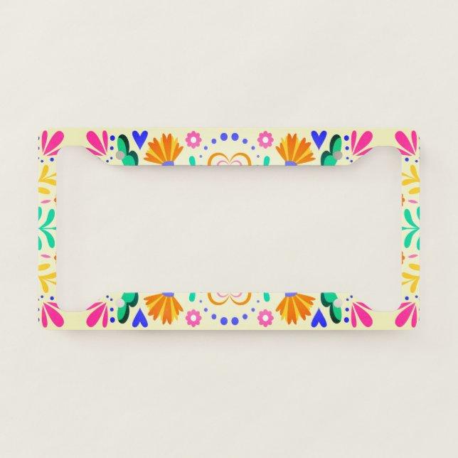 Mexican Flowers And Trees  License Plate Frame (Front)