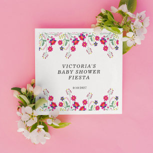 Mexican Flowers Baby Shower Fiesta Napkins