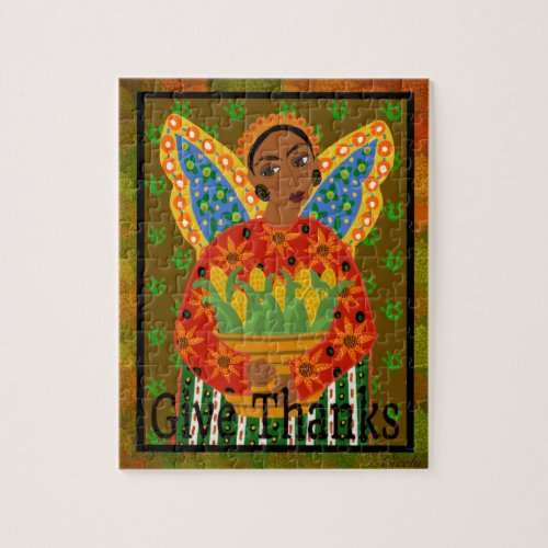 Mexican Folk Art Angel Thanksgiving 110 pc Puzzle