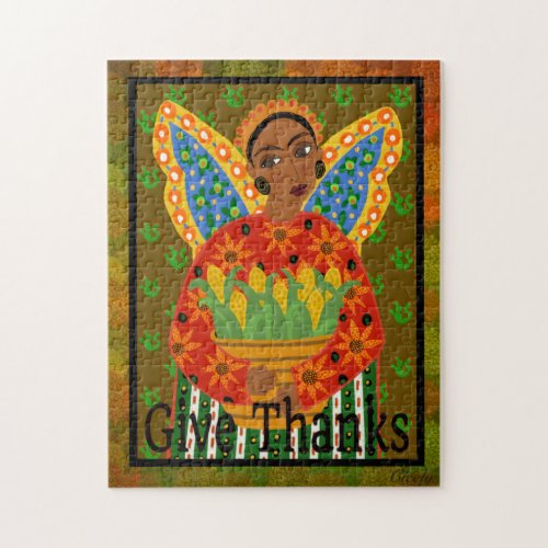 mexican Folk Art Angel Thanksgiving 252 pc Puzzle