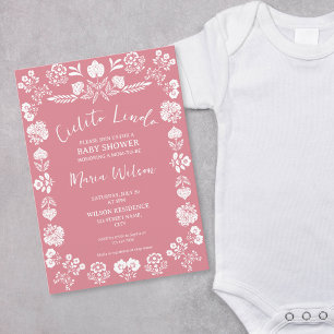 Mexican Folk Art Cielito Lindo Dusty Pink Invitation