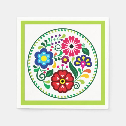 Mexican Folk Art Cinco de Mayo Party Napkins