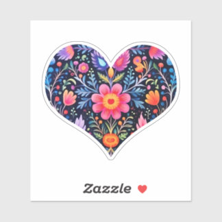 Mexican Folk Art Floral Sticker