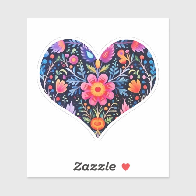 Mexican Folk Art Floral Sticker (Sheet)
