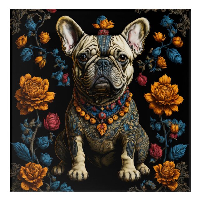Mexican Folk Art French Bulldog (Front)