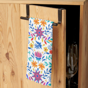 Mexican Folk Art Pattern Kitchen Towel