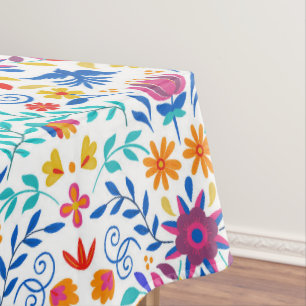 Mexican Folk Art Pattern Tablecloth