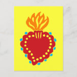 Mexican Folk Art Sacred Heart Postcard
