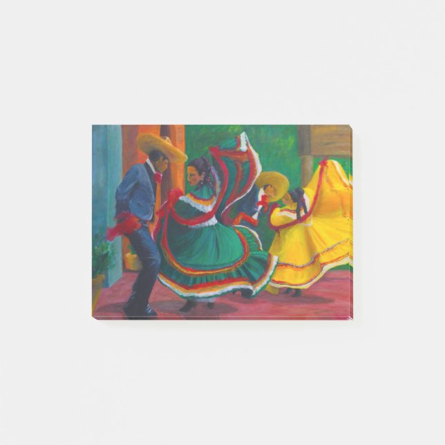 Mexican Folklorico Ballet Dancers Post-it Notes (Front)