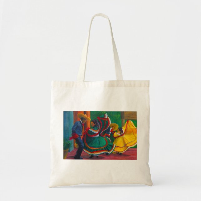 Mexican Folklorico Ballet Dancers Tote Bag (Front)