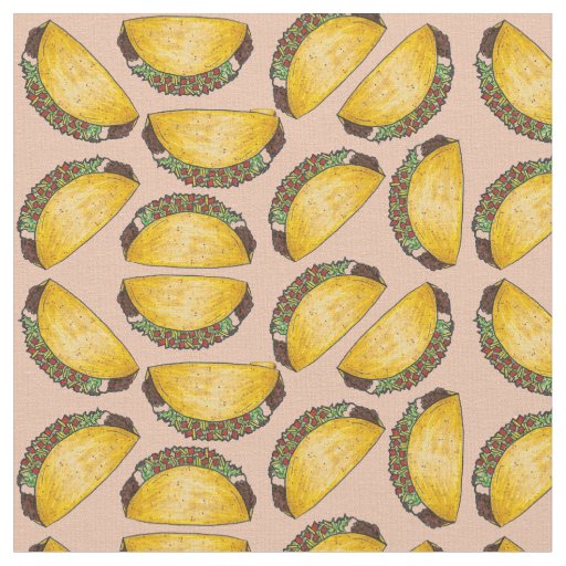Mexican Food Beef Tacos Taco Tuesday Fabric