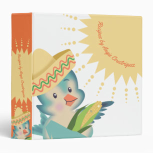 Mexican food bird recipe binder personal cookbook