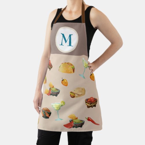 Mexican Food Carne Asada Taco Margarita Apron