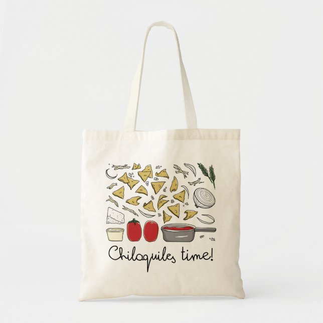 Mexican food: Chilaquiles Red (fried tortillas) Tote Bag (Front)