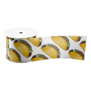 Mexican Food Cinco de Mayo Taco Tacos Print Ribbon