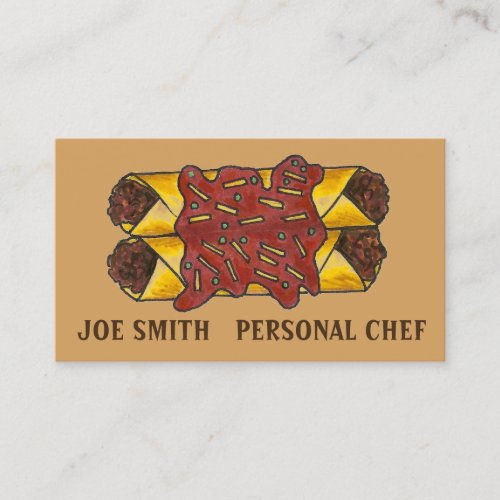 Mexican Food Enchiladas Personal Chef Cook Foodie Business Card