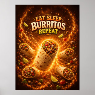 Mexican Food Fiesta Flavor Vibe Poster