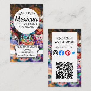Mexican food fruit deli market fold craft business business card
