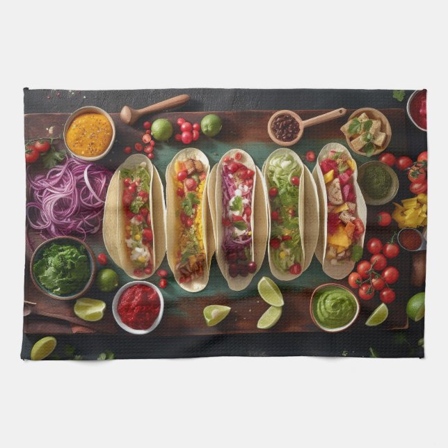 Mexican Food Kitchen Towel (Horizontal)