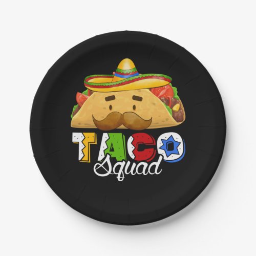 Mexican Food Lover Cinco de Mayo Taco Squad Paper Plates