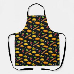 Mexican Food Pattern Mexican Foodie Cute Summer Apron
