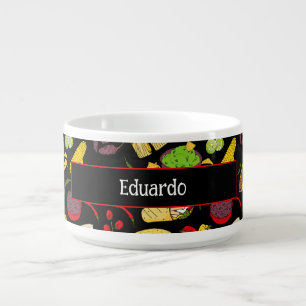 Mexican Food Patterned Chili Bowl