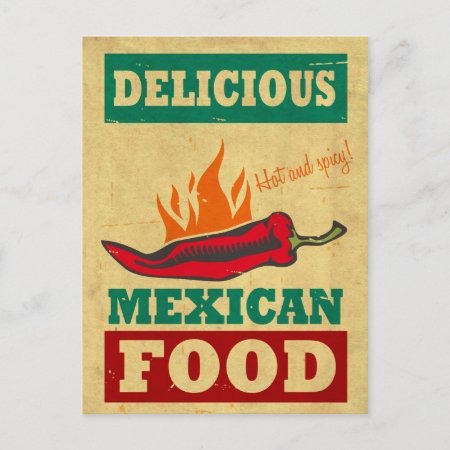Mexican Food Postcard