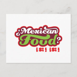 MEXICAN FOOD POSTCARD