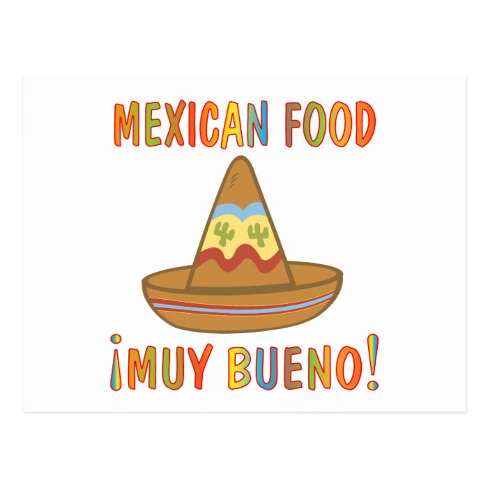 MEXICAN FOOD POSTCARD