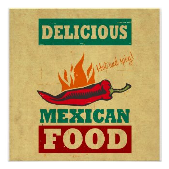 Mexican Food Poster by CaptainScratch at Zazzle