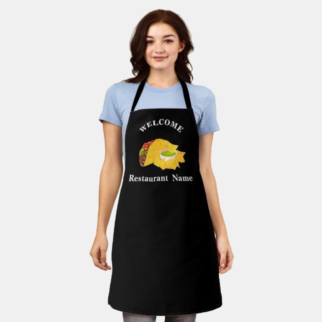 Mexican food restaurant welcome tacos Personalized Apron (Worn)