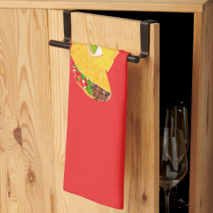 Mexican food restaurant welcome tacos Personalized Kitchen Towel