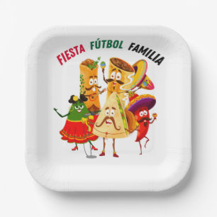 Mexican Football Fiesta Family Match Party Plate