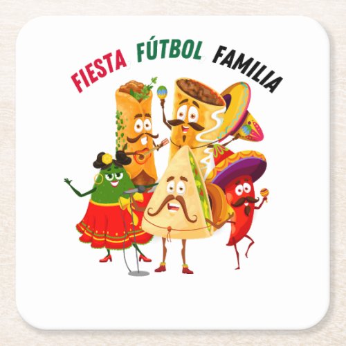 Mexican Football Fiesta Family Party Coaster