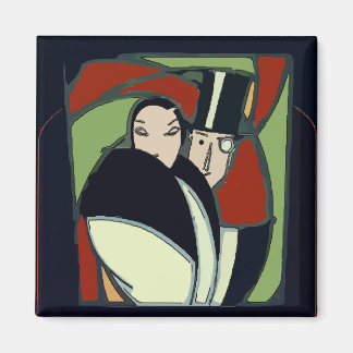 Mexican Formal Couple Tile Magnet