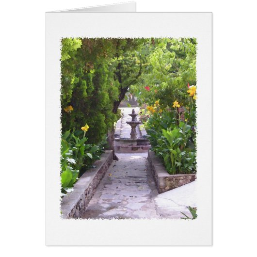 Mexican Garden Fountain Cards (Front)