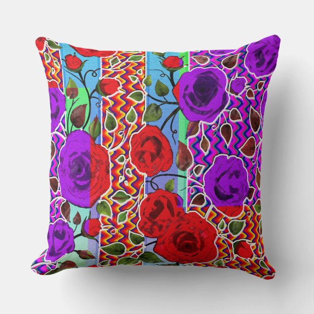 Mexican Garden Party Throw Pillow (Front)